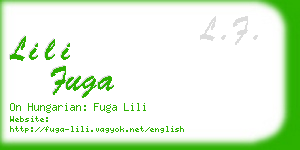 lili fuga business card